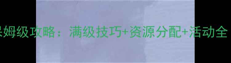 图片 龙纹三国70级保姆级攻略：满级技巧+资源分配+活动全（附避坑指南）