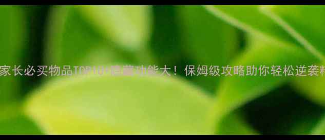 图片 🌟中国式家长必买物品TOP10+隐藏功能大！保姆级攻略助你轻松逆袭精英娃💎2