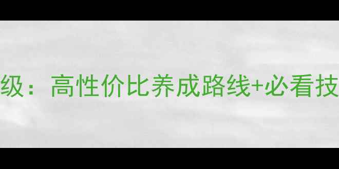 图片 🌟大航海2阿兰攻略保姆级：高性价比养成路线+必看技巧全（附资源分配表）2