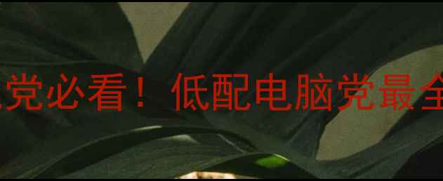 图片 🌟游戏党必看！低配电脑党最全攻略1