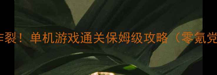 图片 🎮全网口碑炸裂！单机游戏通关保姆级攻略（零氪党必看清单）1