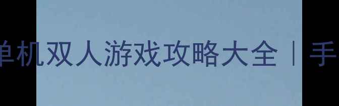 图片 🎮最值得入手的10款单机双人游戏攻略大全｜手柄党必看合作模式📌2