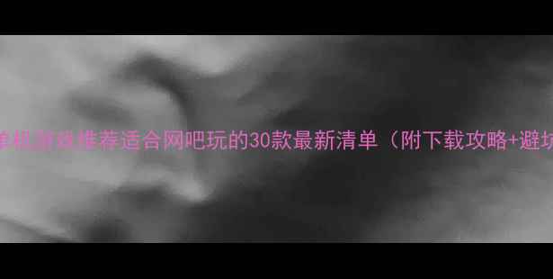 图片 🎮电脑单机游戏推荐适合网吧玩的30款最新清单（附下载攻略+避坑指南）