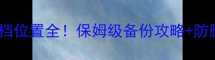 图片 📚单机游戏皇帝存档位置全！保姆级备份攻略+防删指南（附截图）1