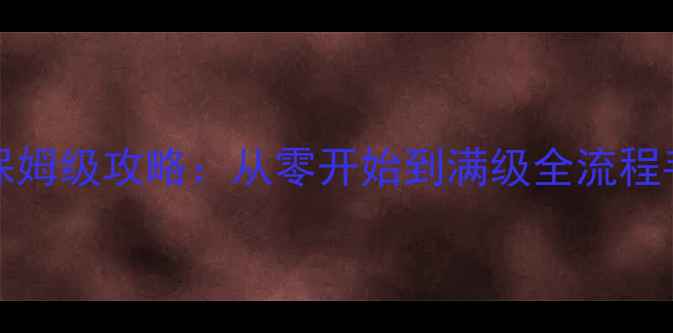 图片 🔥NSletsgo保姆级攻略：从零开始到满级全流程手把手教学🔥