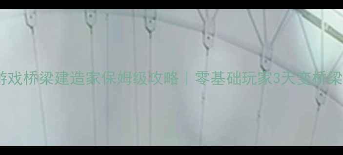 图片 🔥单机游戏桥梁建造家保姆级攻略｜零基础玩家3天变桥梁大师💡2