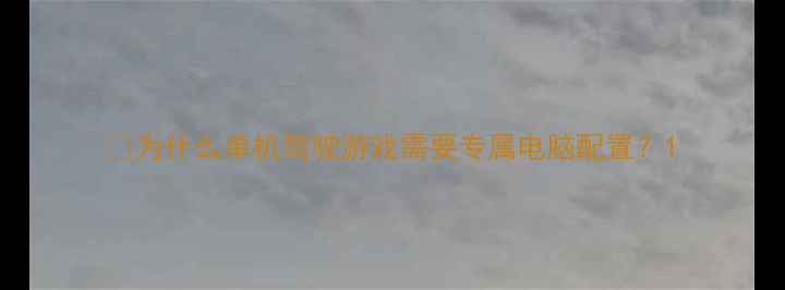 图片 🚀为什么单机驾驶游戏需要专属电脑配置？1